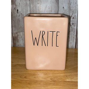 Rae Dunn Ceramic Pink Write Desk Organizer Pencil Pen Holder Caddy